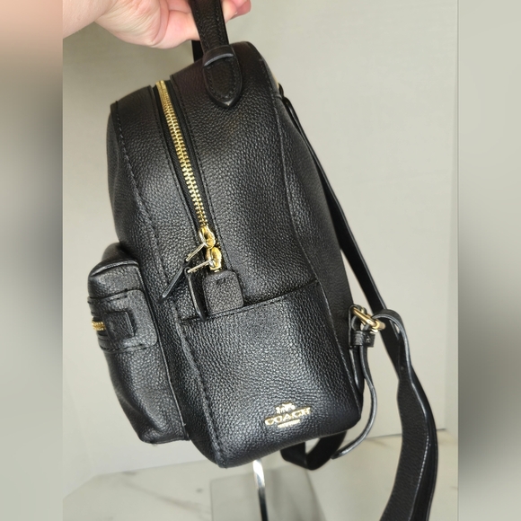 Coach Campus Backpack 23 Black Leather Small Backpack 31032 - Picture 7 of 14